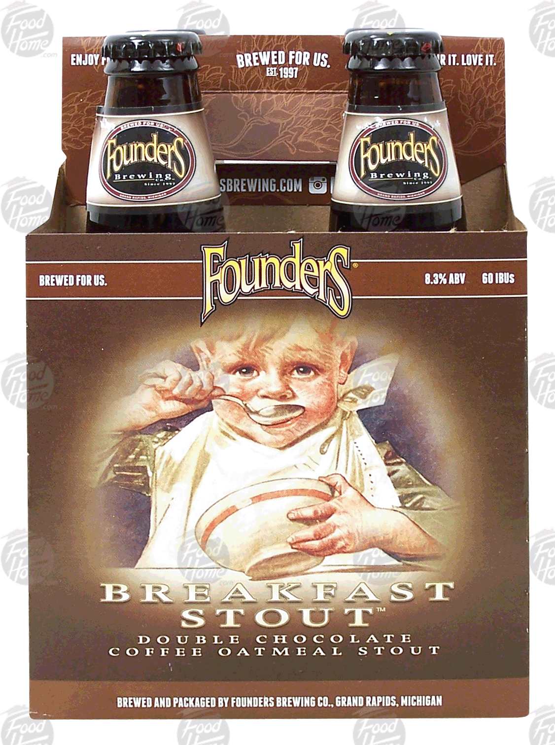 Founders Breakfast Stout double chocolate coffee oatmeal stout, 12-fl. oz., 8.3% alc. by vol. Full-Size Picture